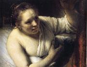 REMBRANDT Harmenszoon van Rijn Young Woman in Bed oil painting on canvas
